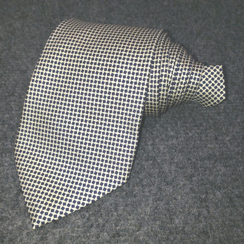 Polo by Ralph Lauren Silk Tie Ivory Navy Print